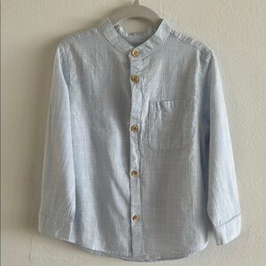 Zara toddler boys Sky Blue Casual Shirt long sleeve button down